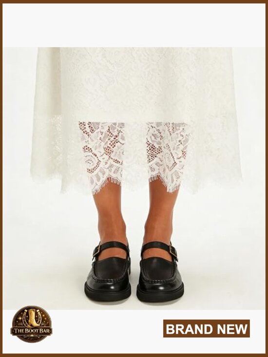 Amazon.com | Women Low Heel Loafers with Buckle Chunky Platform Faux Suede Mary Janes Work Shoes